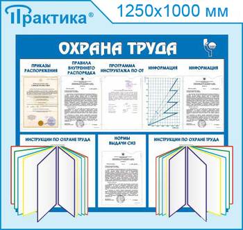 С96 Стенд охрана труда (с двумя перекидными системами) (1250х1000 мм, пластик ПВХ 3мм, Прямая печать на пластик) - Стенды - Стенды по охране труда - ohrana.inoy.org